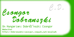 csongor dobranszki business card